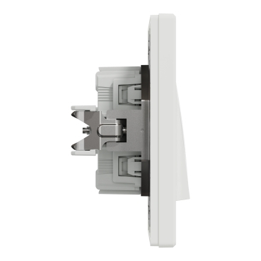 Intrerupator dublu ASFORA, montaj incastrat, alb [2]