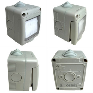 Intrerupator simplu aplicat, cu capac,  Antigron, IP55 [2]