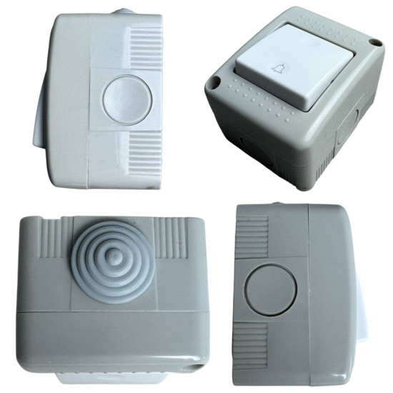 Intrerupator sonerie aplicat, fara capac,  Antigron, IP20 [2]