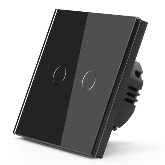 Intrerupator touch dublu, negru [2]