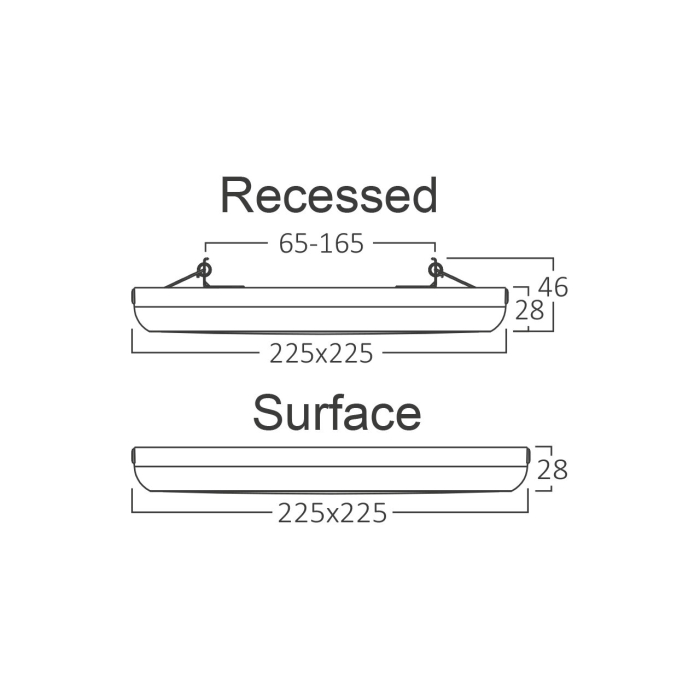 Plafoniera LED patrata, 20w, montaj incastrat sau aplicat,  CCT, IP40, alba, Braytron [3]