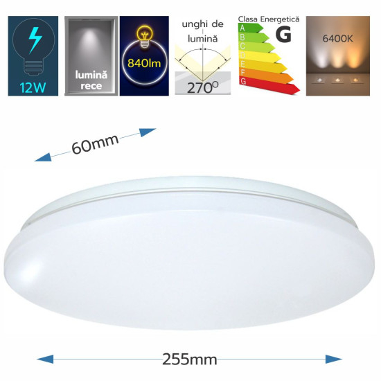 PLAFONIERA LED SLIM MILKY 18W/6500k Ø316x67 [2]