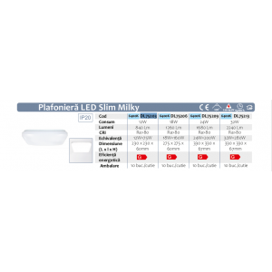 PLAFONIERA LED SLIM MILKY 18W/6500k 285X285x53 [2]