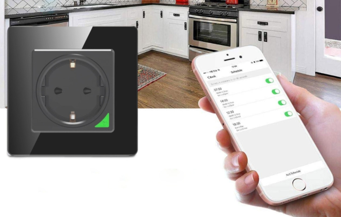 Priză de perete Avatto N-WOT10-EU-B TUYA WiFi (negru) [2]