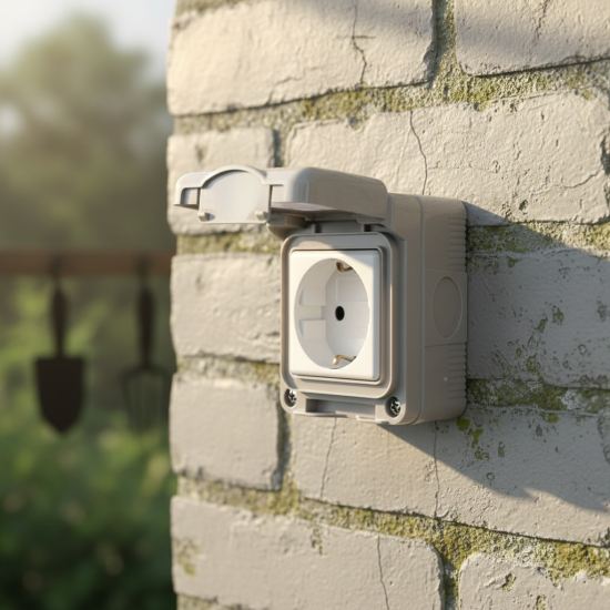 Priza modulara simpla, aplicata, cu capac, Antigron, 16A, IP55 [3]