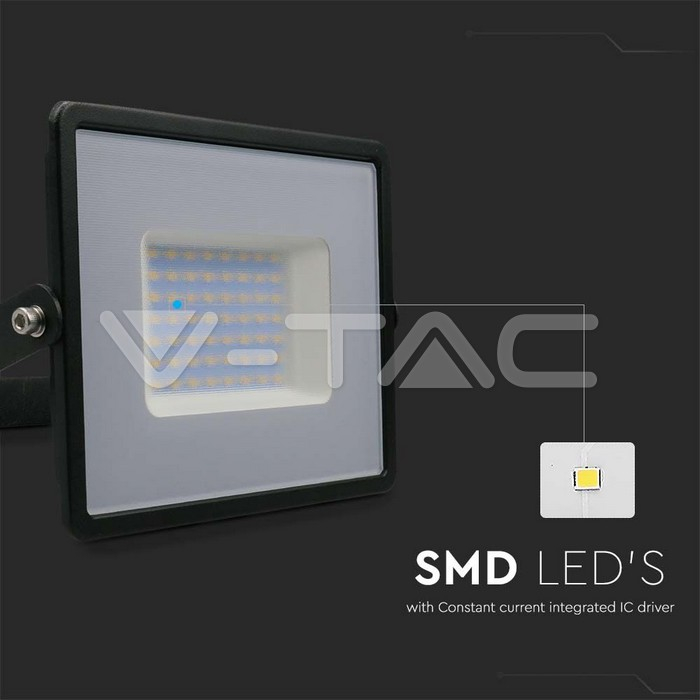 Proiector led VTAC NEW SMD slim 50W lumina rece negru Seria E**TVc [2]