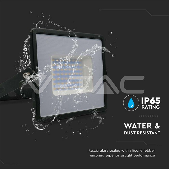 Proiector led VTAC NEW SMD slim 50W lumina rece negru Seria E**TVc [3]