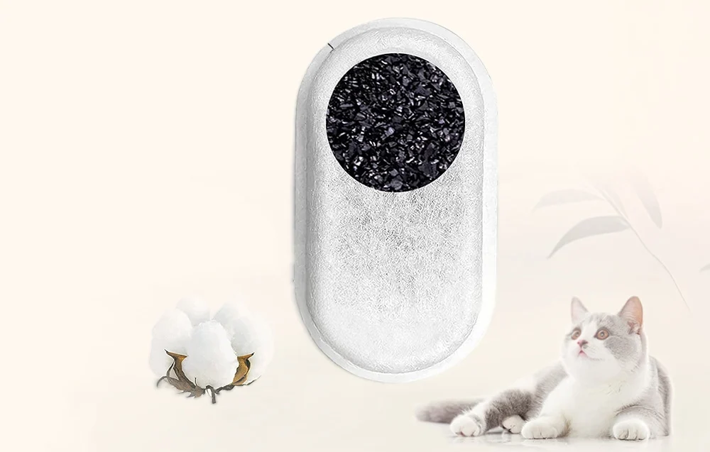 Rojeco 3.2L /2L Filtre pentru fântâna de apă pentru pisici din oțel inoxidabil 4Set [3]