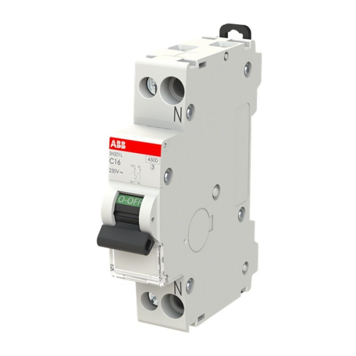 Siguranta automata ABB, 1P+N, 16A, 4.5kA, curba C, model SN201L-C16 [2]