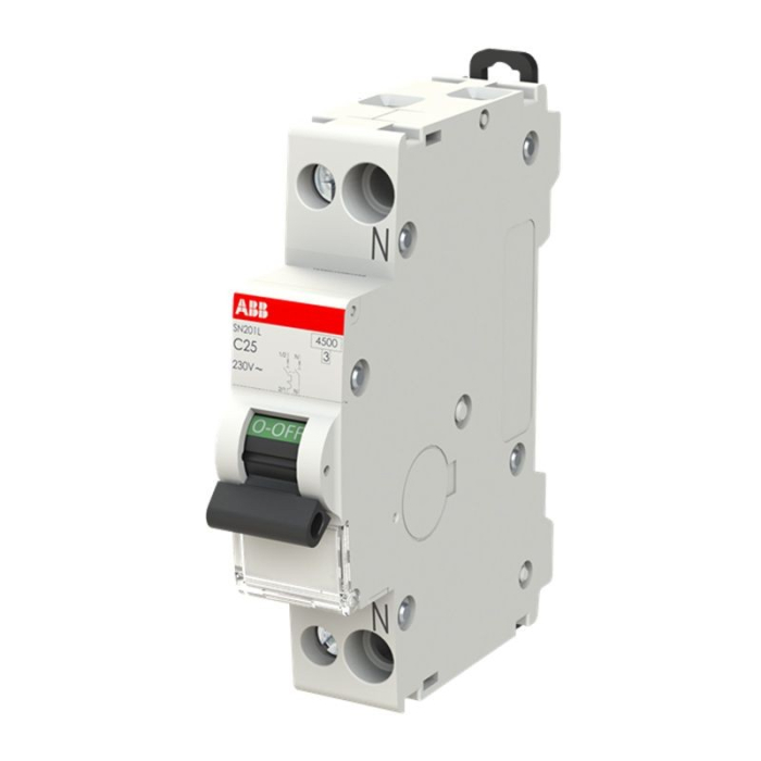 Siguranta automata ABB, 1P+N, 25A, 4.5kA, curba C, model SN201L-C25 [2]