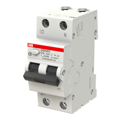 Siguranta automata diferentiala RCBO ABB  AC30/0.03 1P+N 10A 30mA 6kA curba C [2]