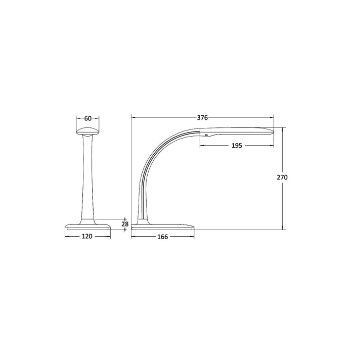 Veioza de birou LED neagra, dimabila, 7w, lumina naturala, 4500K, IP20, 57cm, Braytron [3]