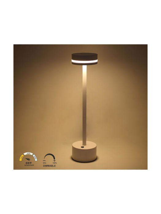 Veioza LED Adeleq , 2W, 150lm, reincarcabila, autonomie 7h, dimabila, cu touch,IP44, alba [3]