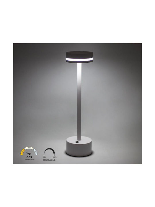 Veioza LED Adeleq , 2W, 150lm, reincarcabila, autonomie 7h, dimabila, cu touch,IP44, alba [2]