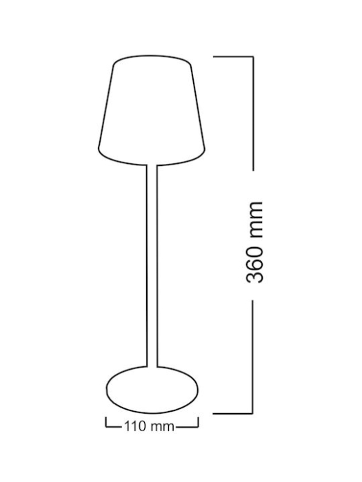 Veioza LED Adeleq , 3W, 200lm, reincarcabila, autonomie 7h, dimabila, cu touch,IP44, alba [2]