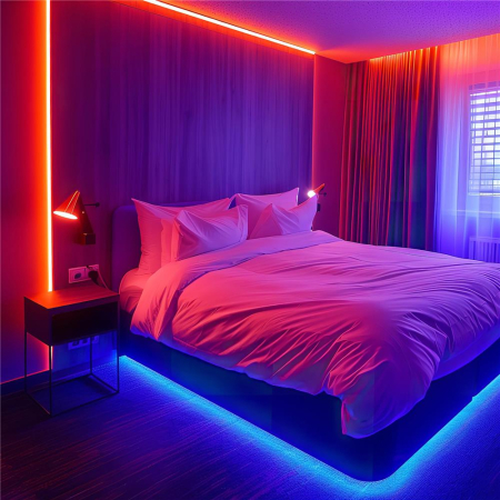 Benzi led - Bandă LED 12V 16W RGB 5m control muzică + telecomandă IR