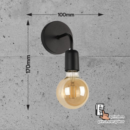 APLICA MOSSO NEGRU 1XE27 60W [2]