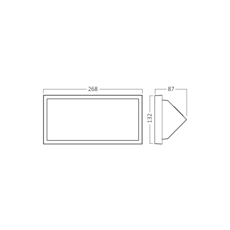 Aplica perete exterior, model Napoli, montaj aplicat, 20w, IP65, CCT, gri, Braytron [2]