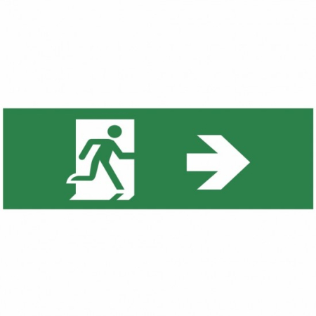 Iluminat de emergenta - AUTOCOLANT SAGEATA DREAPTA