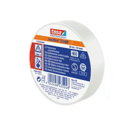 Accesorii instalatii electrice - Banda electroizolatoare TESA 20mx19mm, alba