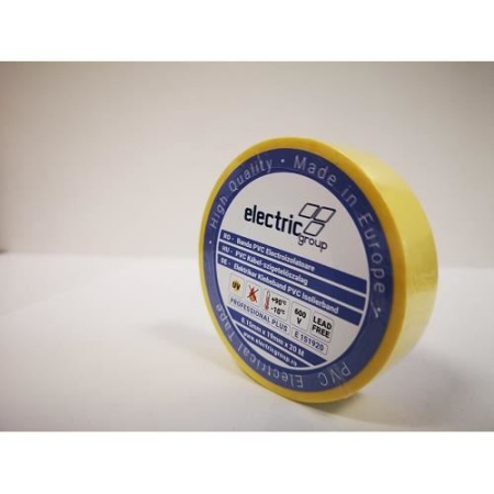 Accesorii instalatii electrice - Banda izolatoare VOLTCAB 20M galben
