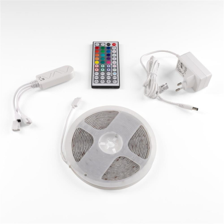 Bandă LED 12V 16W RGB 5m TUYA - control muzică + telecomandă IR [1]