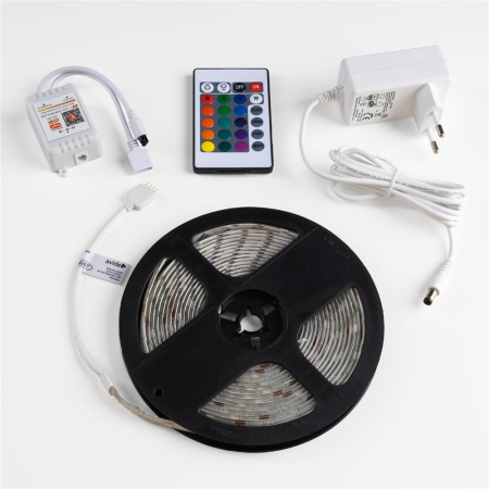 Bandă LED 12V 7.2W SMD5050 30LED RGB IP65 5m Wifi TUYA + telecom. IR [1]