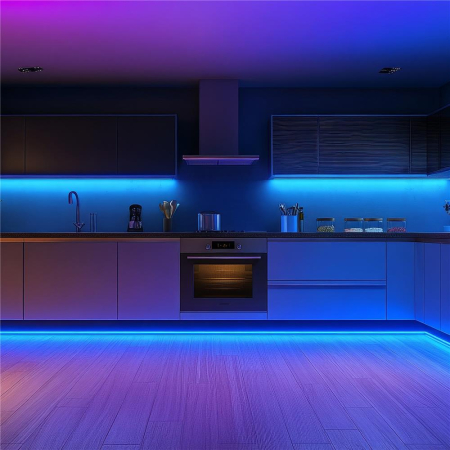 Benzi led - Bandă LED 5V SMD5050 30LED RGB IP65 2m + telecomandă IR 24-taste