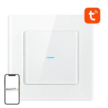 Casa inteligenta - Comutator tactil WiFi Avatto N-TS10-W1 Single TUYA (alb)