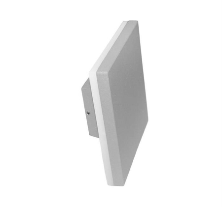 Aplica de perete - Corp patrat montaj aparent cu LED 10W, 4000k, 230V, IP54 - gri
