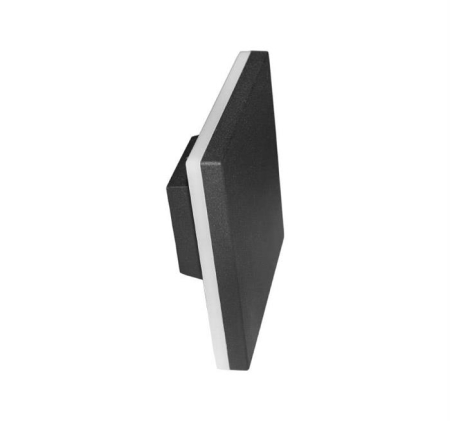 Aplica de perete - Corp patrat montaj aparent cu LED 10W, 4000k, 230V, IP54 - negru