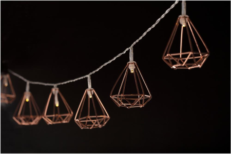 Iluminat decorativ - Ghirlandă 10 LED WW 1,65m decor cadru metalic