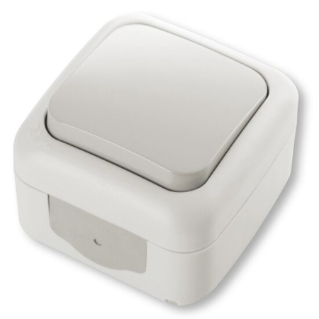 Intrerupatoare - Intrerupator simplu antigron VIKO Carmen, montaj aplicat, gri