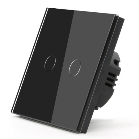 Intrerupator touch dublu, negru [1]