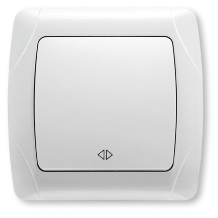 Aparataj si accesorii instalatii electrice - Intrerupator VIKO Carmen cruce, montaj incastrat, alb
