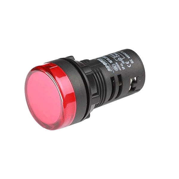 Accesorii - Lampa de semnalizare prezenta tensiune, montaj incastrat 22 230V AC LED ROSU