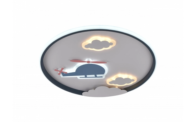 Lampă de tavan LED 78W, corp negru CCT + telecomandă [1]