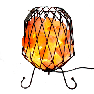 Veioze - Lampa Industrială cu Sare de Himalaya Roz