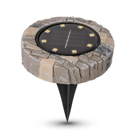 Lampi solare - Lampă solară de grădină 8x LED WW cu țăruș, mozaic