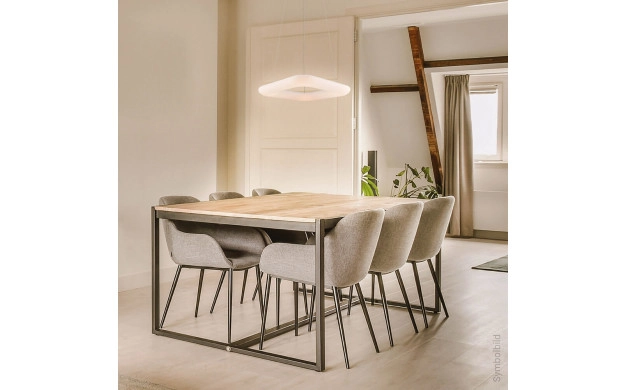 Lampă suspendată LED, pătrată albă [1]