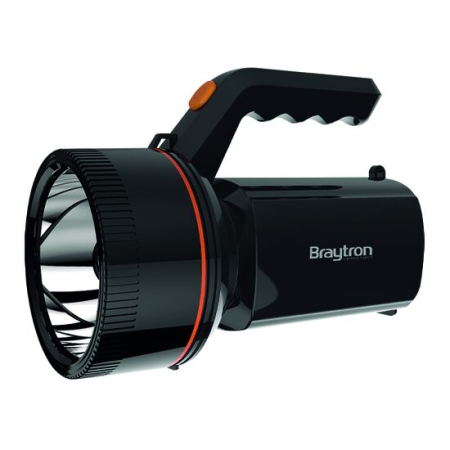 Camping - Lanterna LED cu acumulator, autonomie 4-8 ore, 5W, lumina rece, 6500K, rosu cu negru, Braytron