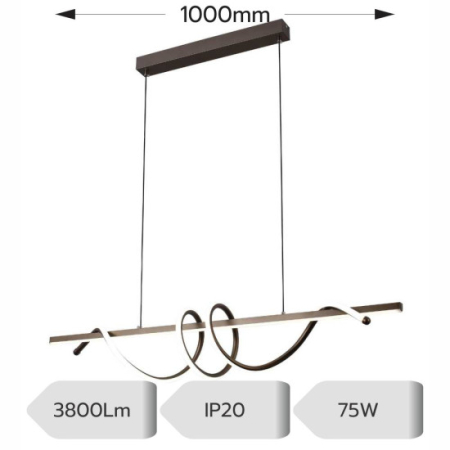 Lustra led maro LEONIS 75W/3800LM 2700K-6500K [1]