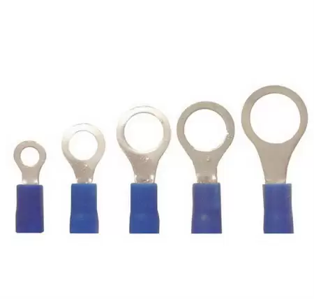 Accesorii instalatii electrice - Papuc inelar izolat Cu,  M8,  albastru 2.5mm