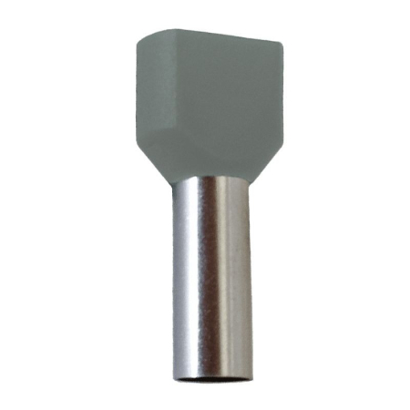 Accesorii instalatii electrice - Pin izolat dublu ADELEQ, 2x2.5mm, gri