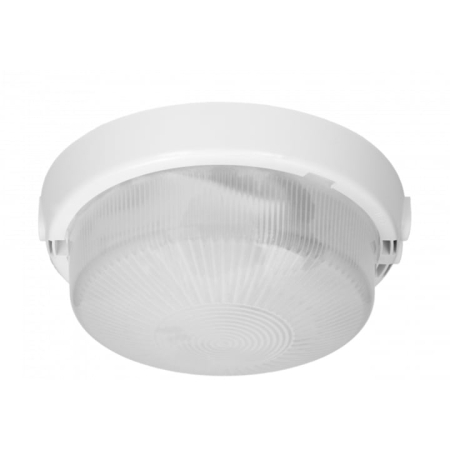 Plafoniere - Plafoniera 8080T, RIVA/MS, Orno, policarbonat/sticla, E27, 100 W, IP44, abajur transparent/corp alb