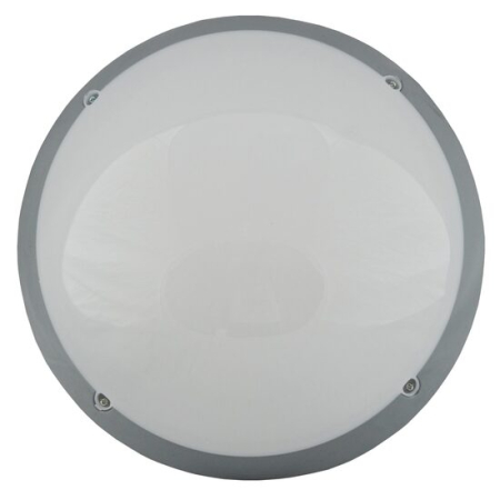 Plafoniere - Plafoniera cu montaj aparent, Ø300mm, cu un bec E27 , IP65, culoare gri, Mirsa Elektrik