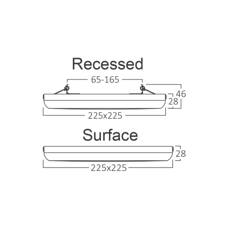 Plafoniera LED patrata, 20w, montaj incastrat sau aplicat,  CCT, IP40, alba, Braytron [2]