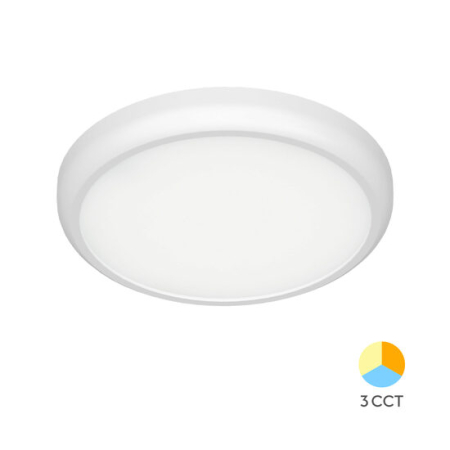 Plafoniere - Plafoniera LED rotunda, 20w, montaj incastrat sau aplicat,  CCT, IP40, alba, Braytron