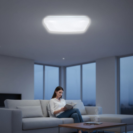 Plafoniere led - PLAFONIERA LED SLIM MILKY 12W/6500k 230X230x60