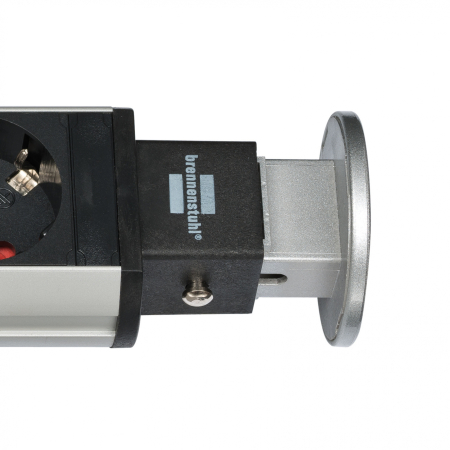 Prelungitor incorporabil 3 prize, 2xUSB, retractabil pentru blat de bucatarie sau birou, cablu 2 M [2]